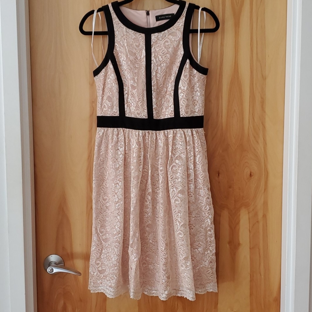 Ivanka Trump Lace Blush Pink Dress